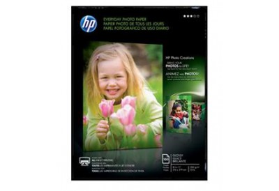 HP Everyday Photo Paper 100 Sheets  EU HP Lowest Priced Glossy Inkjet Photo Paper. Semi-Gloss Alternative to Plain Paper for Printing Everyday Photos. One Sided A4-Size
